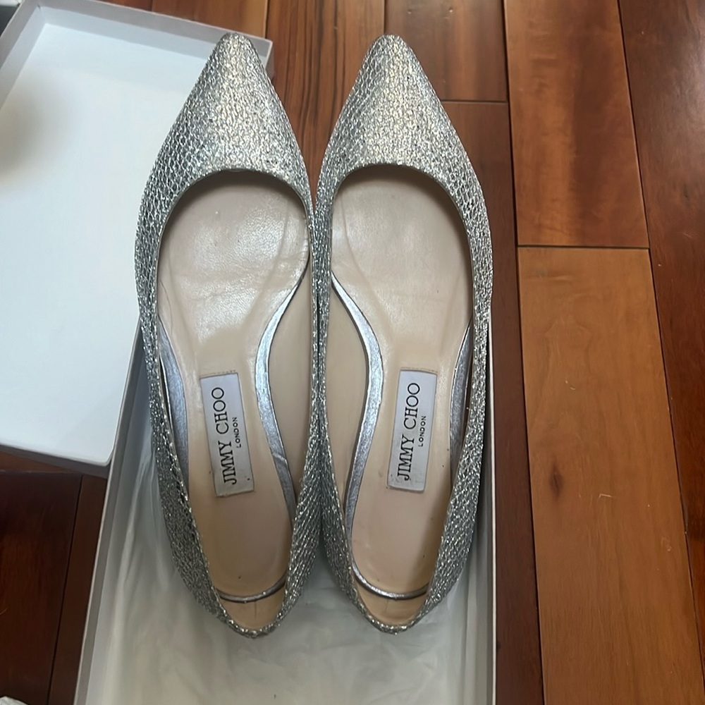 Jimmy choo shoes silver